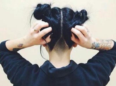 女生长发剃后脑勺图片 后脑勺剃发女生图帅气