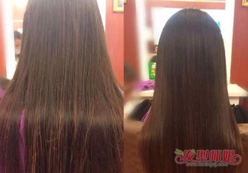 看多少头发软化前后效果图都不如实战 好的软化膏快速做直发还不伤发