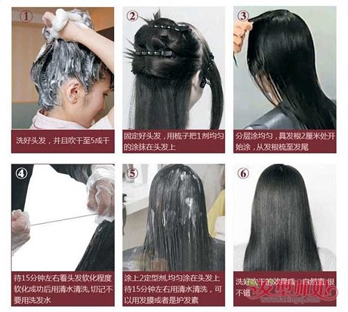 看多少头发软化前后效果图都不如实战 好的软化膏快速做直发还不伤发