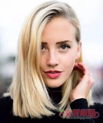 女生到锁骨的直发发型图片 女生直发锁骨发发型图片大全