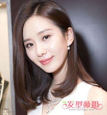 女生到锁骨的直发发型图片 女生直发锁骨发发型图片大全